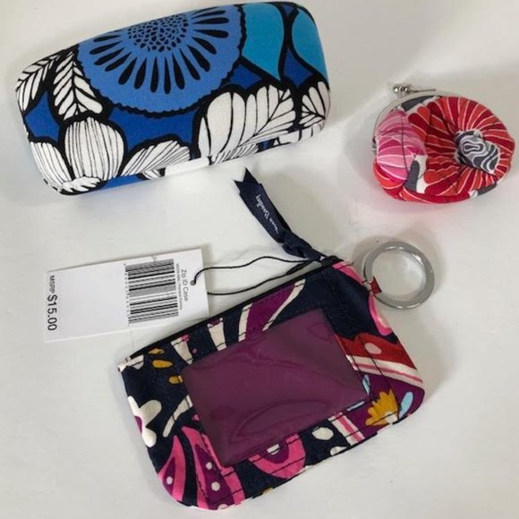 Vera Bradley Accessories - Vera Bradley Bundle Eye Case, Small Coin Pouch, and ID Case Multi Colors